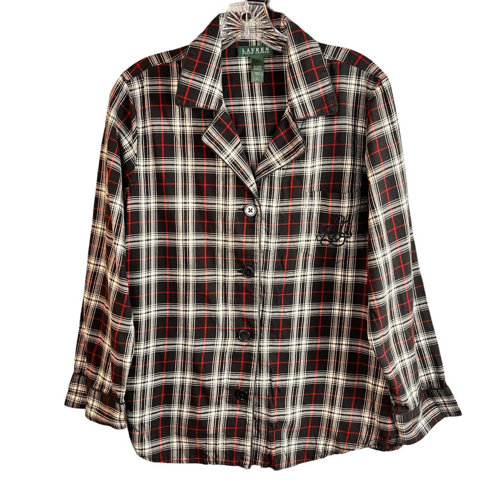 Ralph Lauren Men's Red Plaid Pajama Top